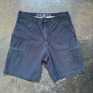 Hobie Flat Front Distressed Shorts Size 34 Side Pockets 100% Cotton Surf Style